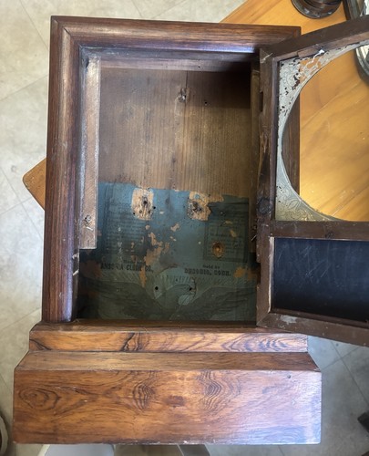 Cassa orologio vintage Ansonia Cottage con bellissima porta in vetro! Buone condizioni! - Foto 4 di 11