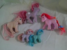 Vtg 80s My Little Pony Lot Of 5 Ponies Hasbro Made in Hong Kong 1982-1987