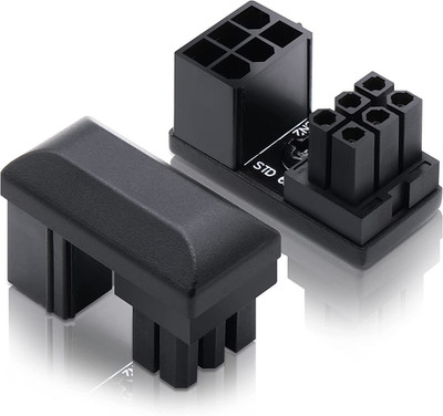 EZDIY-FAB GPU VGA Pcie 6 Pin U Turn 180 Degree Angle Connector Power Adapter Boa