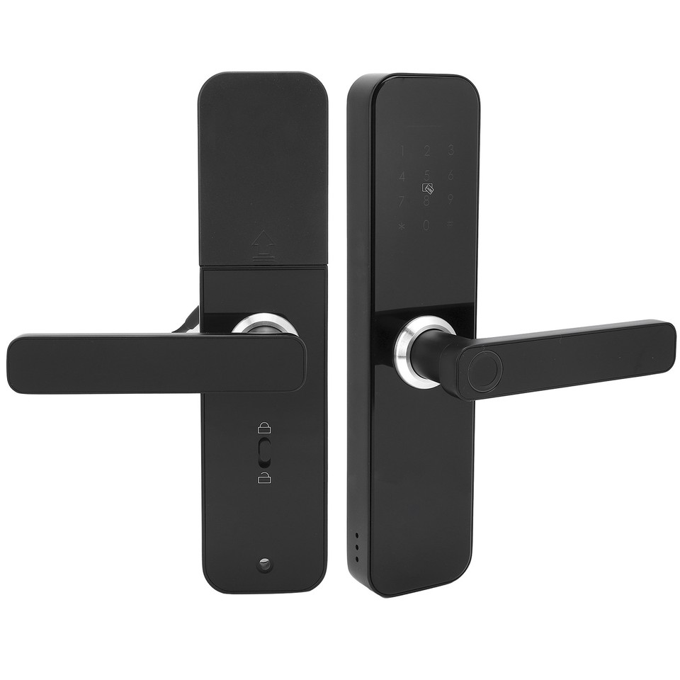 Smart WiFi Handle Lock Fingerprint Password APP Card Key Unlock Works ...