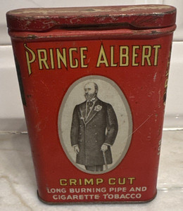 prince albert tobacco can age Tin (Prince Tobacco) - Front - Jim Rock Historic Collection Vintage Prince Albert Pocket Sized