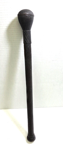 Antique Solomon Islands 17" Hand Carved Ceremonial Ebony Wood Staff Scepter WWII