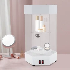360° Electric Jewelry Rotating Clear Display Case with Built In LED 10.63"x18.9"