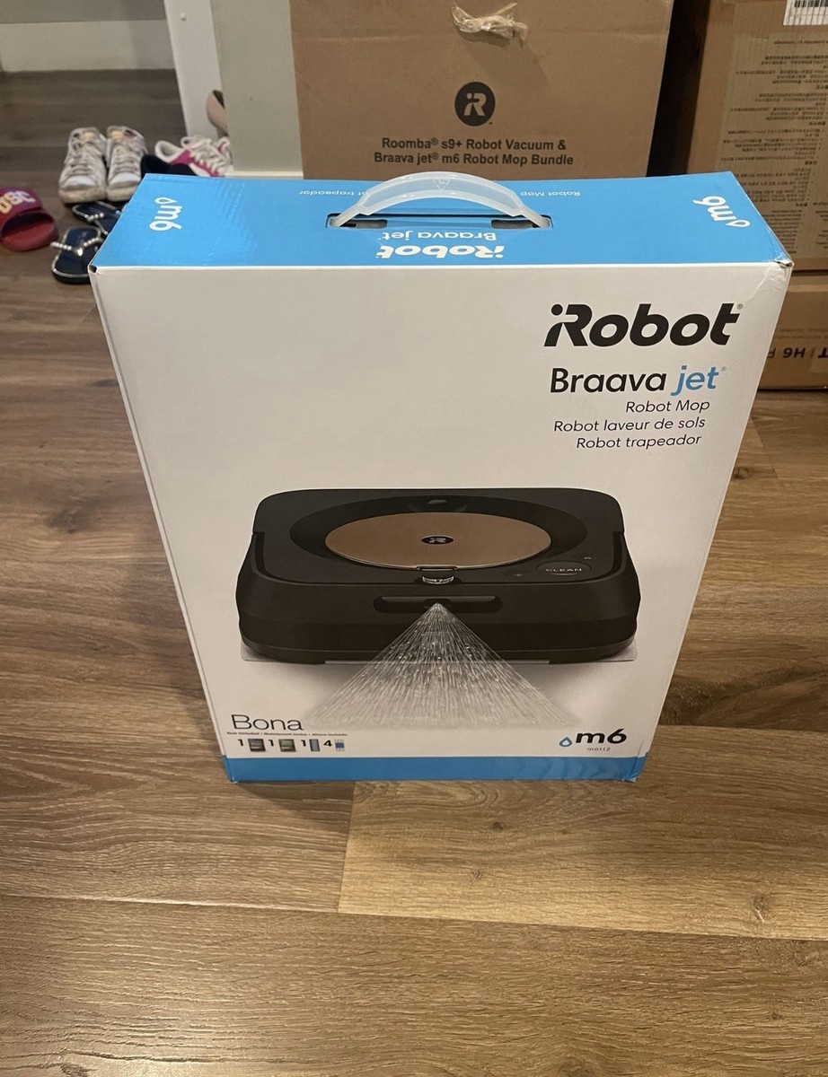 iRobot Roomba s9+ Self-Emptying Robot Vacuum & Black Braava Jet m6