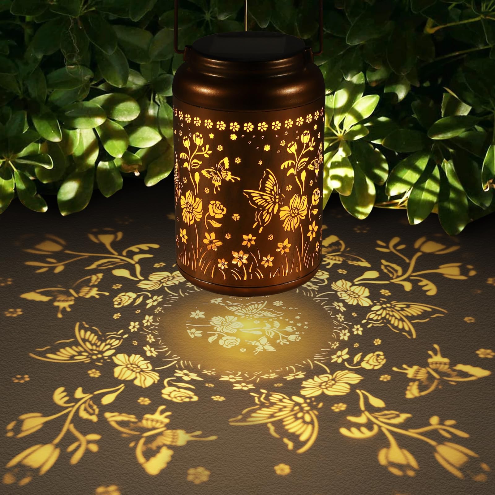 Solar Lantern Outdoor Hanging Lights Christmas Gifts for Mom and Grandma Butt...