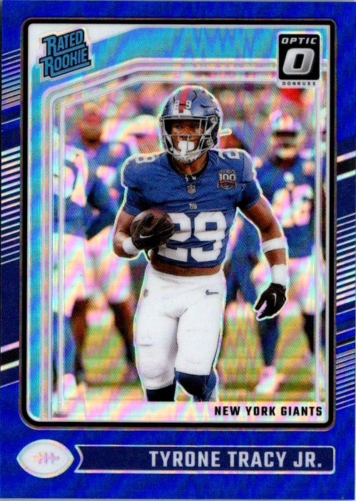 2024 Donruss Optic #259 Tyrone Tracy Jr. Blue /199 Rookie RC New York Giants