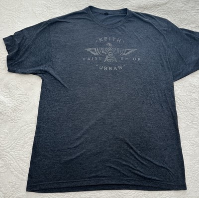 Keith Urban Raise Em Up Tour 2014 Concert T Blue Soft Shirt XXL