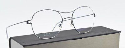 LINDBERG Brille Rasmus 47-18 135B Col U16 Air Titanium Rim Grau Flieger Panto S