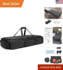 Underseat Storage Bag for SuperCrew Cab - 4 Dividers & Anti-Slip Black Organizer