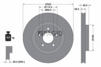 2X Bremsscheibe Pagid 55994NC FüR Nissan Pathfinder 4 R52 4WD