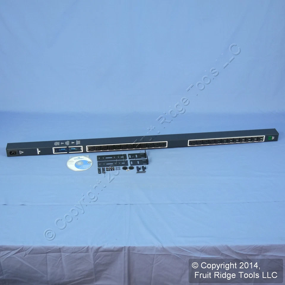 Leviton MV241-1D1 MeteRed 24 Outlet Vertical 1U Rack Server Power Distribution - Image 2 of 4