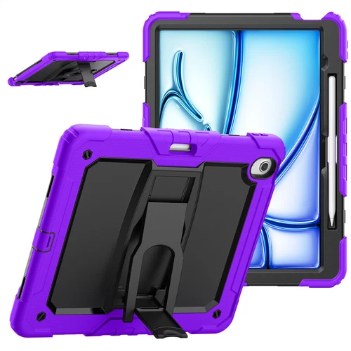 For iPad Pro 13/Air 13 11 inch Heavy Duty Full Body Case Stand Cover with Strap - Picture 12 of 30