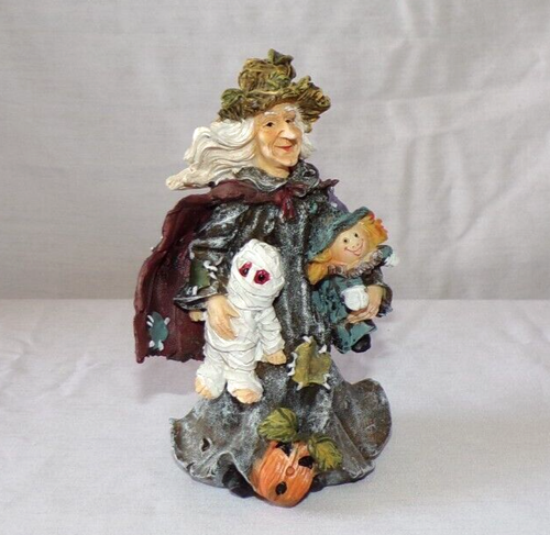Miniature Dollhouse Doll Halloween Witch Figurine Mummy 5.5" Jack-O-Lantern - Picture 2 of 5