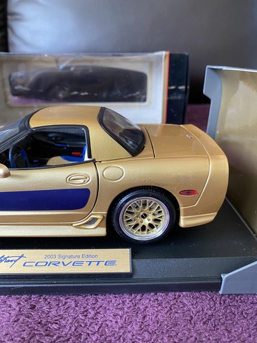 Maisto 1:18 31657 Guldstrand Signature Edition Corvette 2003 – Rare Metal Gold - Picture 5 of 24