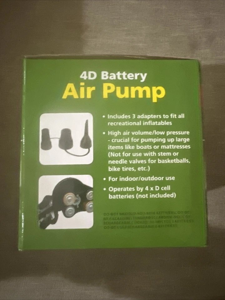 Coghlan’s 4D Quickpump Batería Bomba de Aire 4 Células D Bomba Rápida Colchón Camping Foto 3 de 4