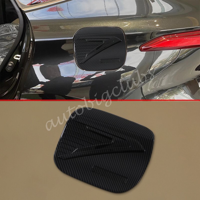 For Toyota Venza 2021-2023 Carbon Fiber Fuel Tank Overlay Cover Trim Accessories