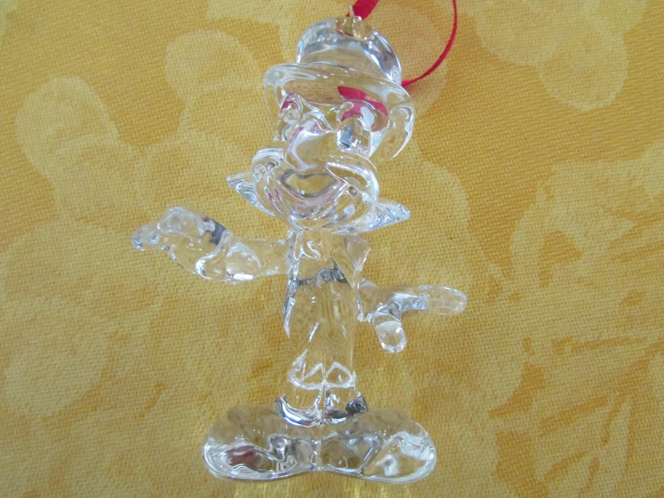 Disney Jiminy Cricket Crystal Ornament Figurine Approx 3 Inches Tall - Image 3 of 4