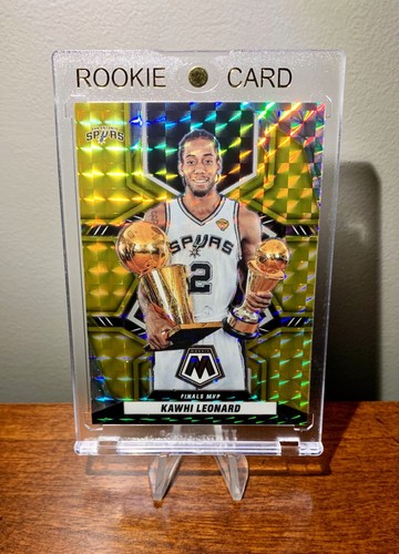 2021-22 PANINI MOSAIC KAWHI LEONARD FINALS MVP GOLD MOSAIC PRIZM #ED 01/10 SICK