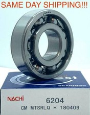 NACHI Japan 6204 Deep Groove Ball Bearing, Open, No Seal 20x47x14mm