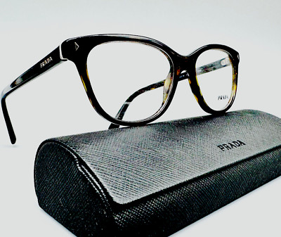 Prada PR 14RV 2AU101 Unisex Eyeglasses - 52-16-140mm- Havana- 100% Original