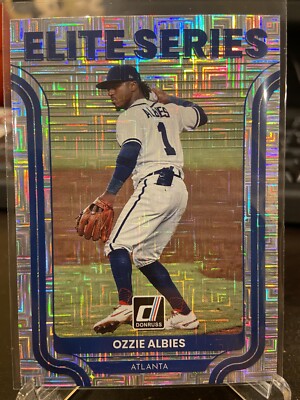 2022 Donruss Baseball Ozzie Albies Elite Series Vector Parallel Braves #ES-12
