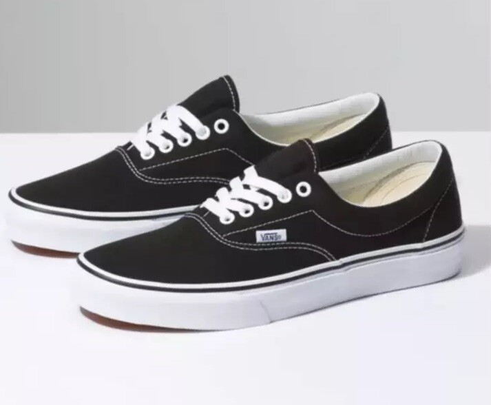 Size 8.5 - Vans Era Black White - VN000EWZBLK for sale online | eBay