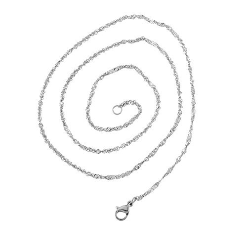 Stainless Steel Ring Chain Necklace with Lobster Clasp eBay