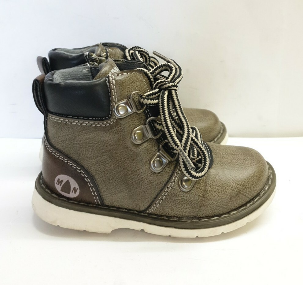Murphy Nye Toddler Boots Khaki Lace Up Size EU 23 W/347# UK - Main Image