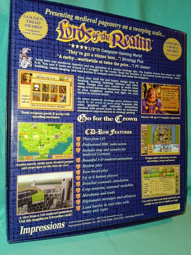 💎COMPUTER LORDS OF THE REALM EPIC MEDIEVAL STRATEGY CD ROM IMPRESSIONS💎 - Picture 2 of 5
