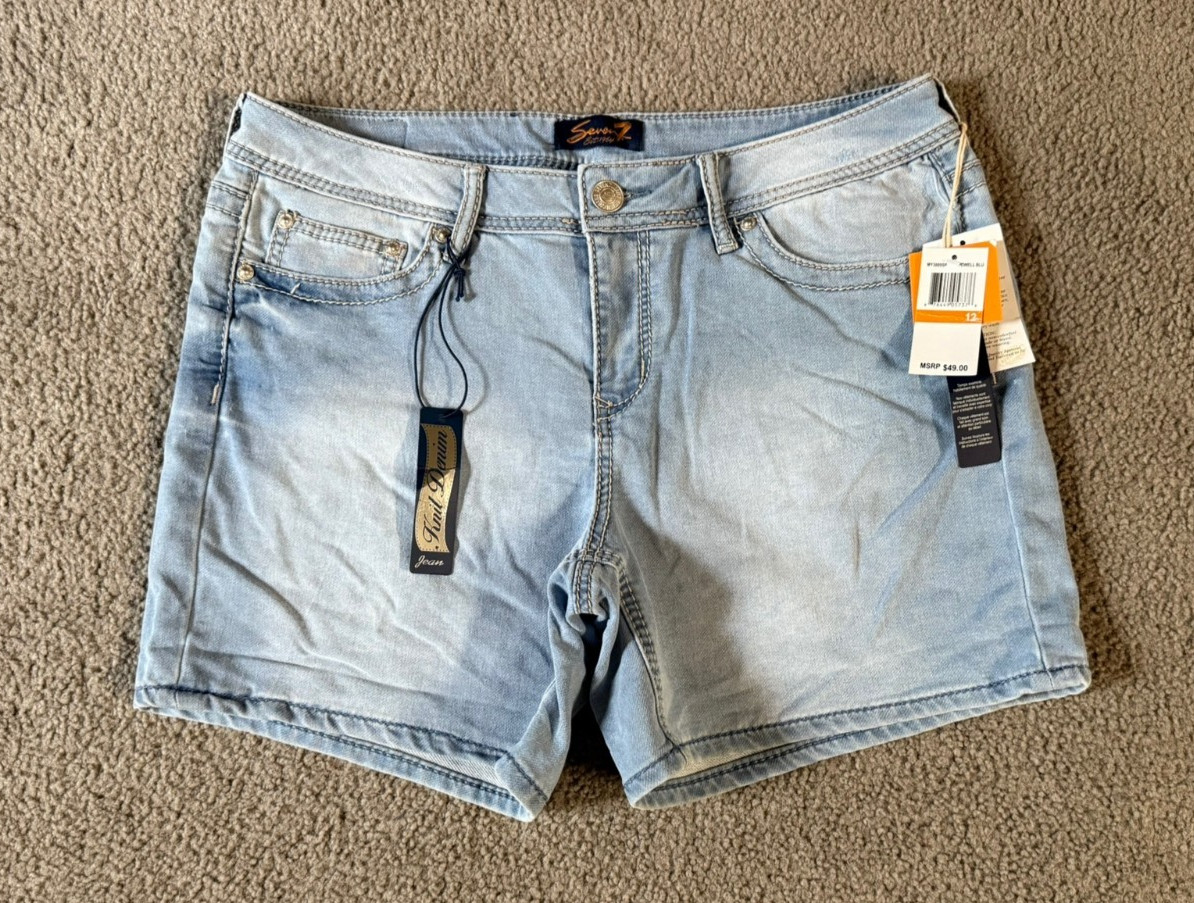 NWT Seven 7 Knit Denim Jean Women's Jean Shorts - Size 12