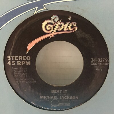 MICHAEL JACKSON 45 SINGLE , BEAT IT / GET ON THE FLOOR | eBay