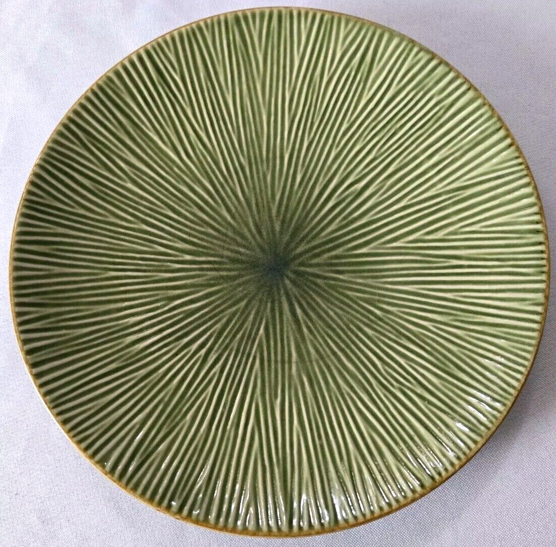 SET OF 3 TARGET HOME LOTUS GREEN SALAD PLATES 8 1/2