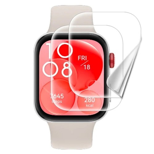 2Pcs TPU Screen Protector Clear Hydrogel Film for Huawei Watch Fit 3 - 第 1/6 張圖片