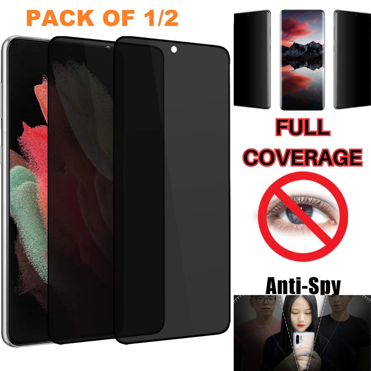 For Samsung S21 22 23 24Plus Ultra Privacy Screen Protector