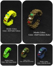 3 Bracciali Paracord modello Cobra Italia Camo Military Outdoor Edc 25 modelli  