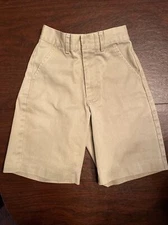Austin Clothing Company Boys Size 7s Slim Flat Front Kahaki Shorts (Uniform)