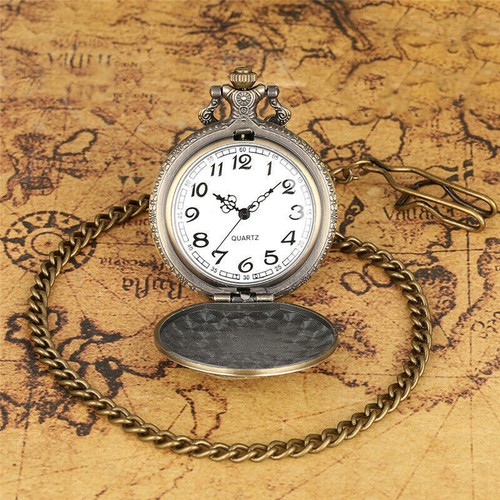 Steampunk Vintage Style Quartz Pocket Watch with 80cm Chain Gifts for Women Men - Picture 66 of 103