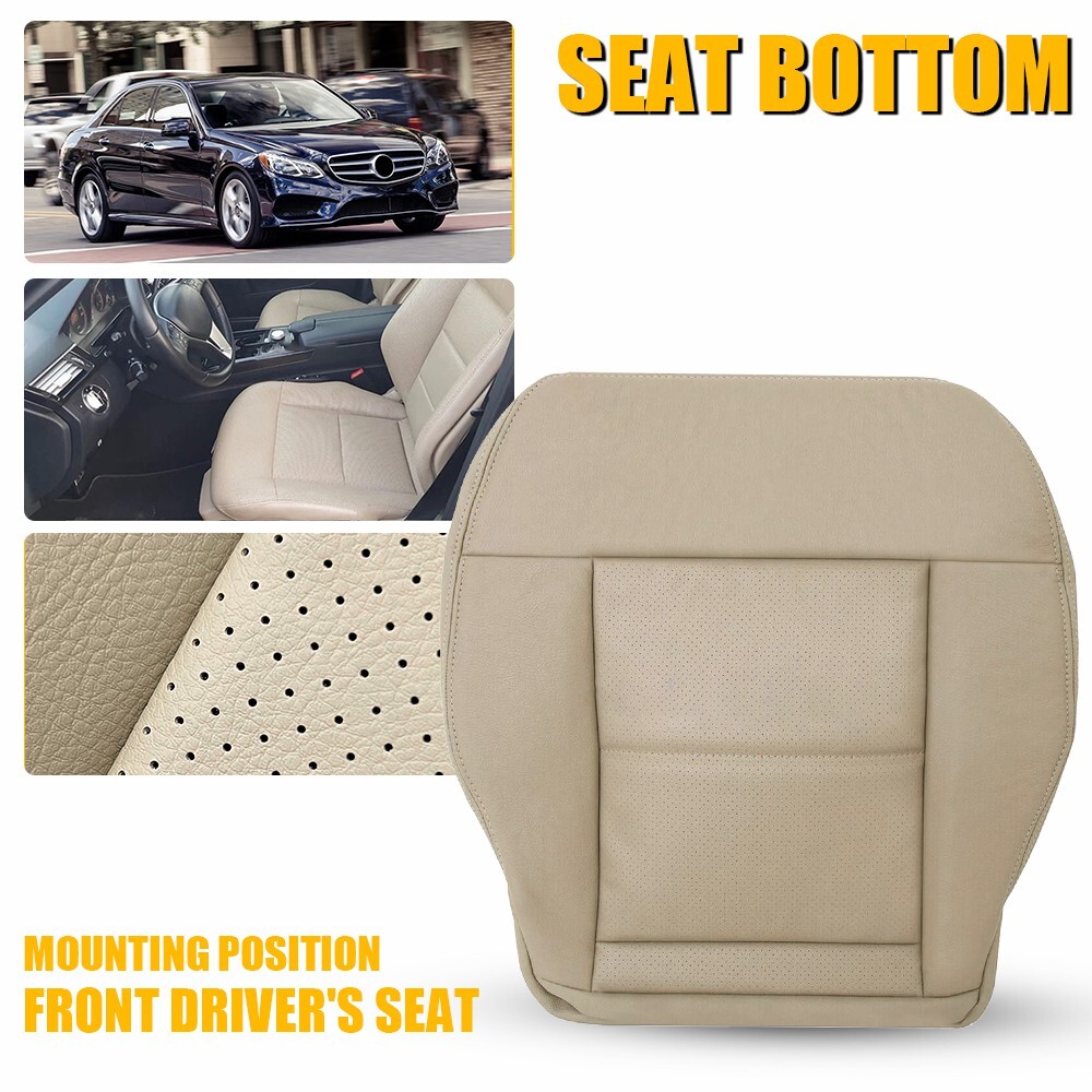 For Mercedes Benz E350 E550 2010-2014 Driver Side Bottom Leather Seat Cover Tan