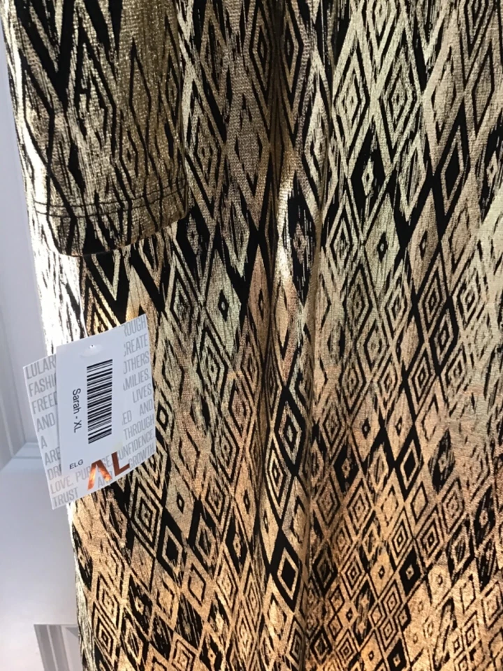 Lularoe Elegante Sarah Oro Metálico XL Foto 4 de 4