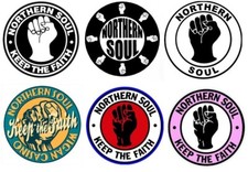 6x50mm Northern Soul Vinyl Stickers retro wigan dance laptop torch casino cool