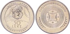 Albania Coin 50 Leke, 2004. Archeology Beauty of  Durres (Dyrrachium). UNC