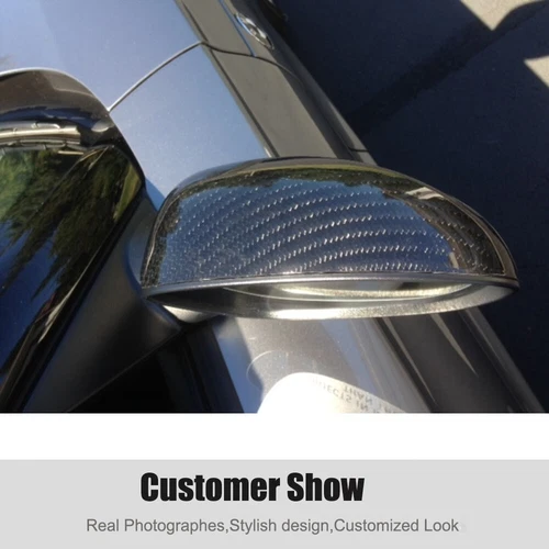 Carbon Fiber Side Rearview Mirror Covers Caps Add-On For BMW E85 Z4 2002-2008 - Picture 3 of 12