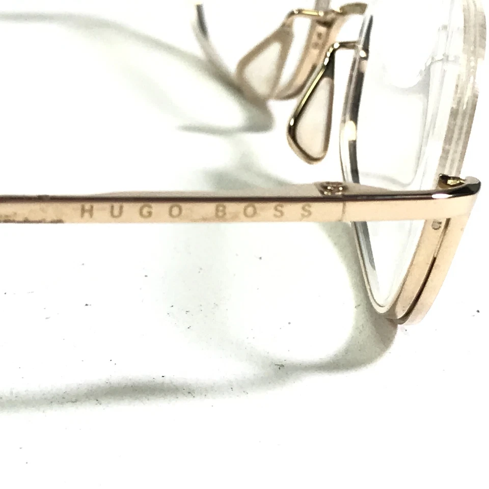 Monturas de gafas Hugo Boss HB11501 WG doradas redondas media borde 51-18-140 Foto 4 de 4