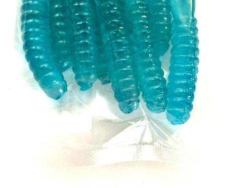 2 PACKS Jed Welsh 5 1/2" Curly Tail Nightcrawler Blue Ice 10 Count Package - Picture 7 of 11