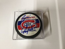 Brian Engblom Signed Montreal Canadiens Hockey Puck Autographed NHL e