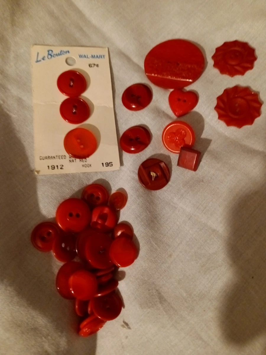 Lot Of Vintage Red Buttons Sewing Crafts Jewelry VARIOUS Ideas