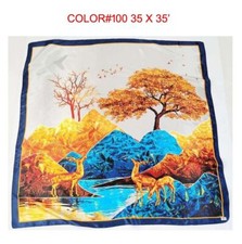 Soft and durable Women Large Square Scarf Head Neck Hair Wraps Shawl 35x35"