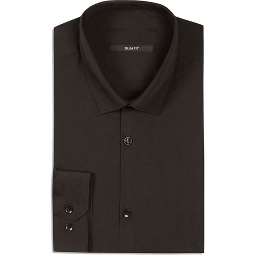 Mens Ex Brand Black Formal Long Sleeve 