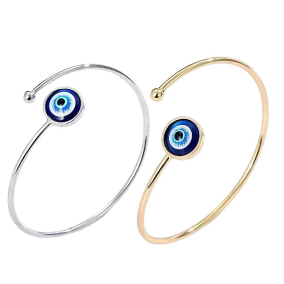Boho Türkische Evil Eye Handgemachte Armband Armreif Blaue Augen Armbänder Fraue - Bild 2 von 4