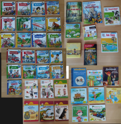 Ein Haufen Kinderbücher: Pixie, Conni, 21x WWW Minis, Was ist Was Junior